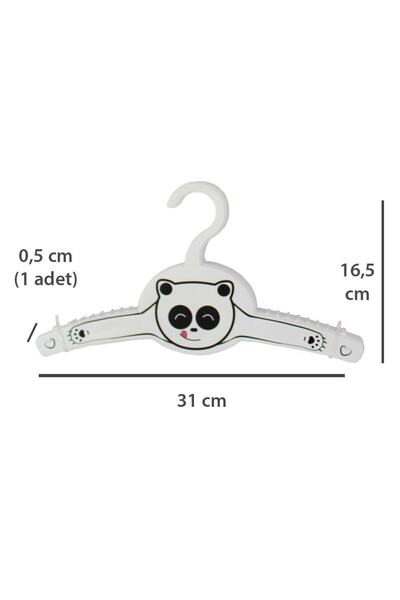 Gondol Children's Clothes Hanger Panda Pattern 4 Pieces G-228-p