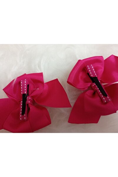 Sare Çocuk Giyim 2-Piece Ribbon Bow Satin Buckle Clip Handmade Sturdy Buckle