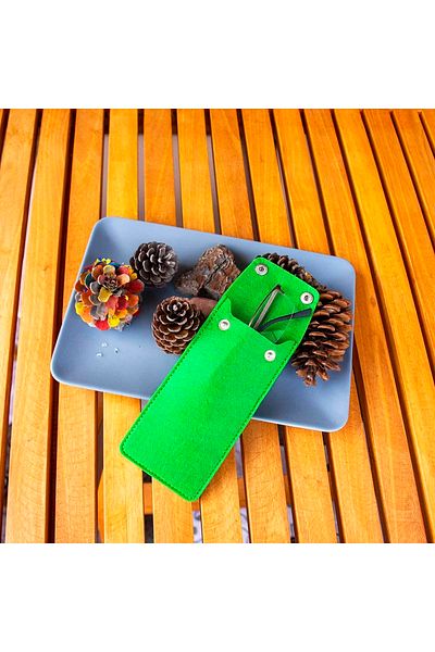garaccu Special Design Glasses Case Double Click Green