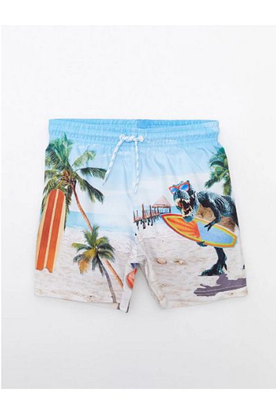 LC Waikiki Pantaloni scurți de baie pentru băieți, imprimați cu uscare rapidă