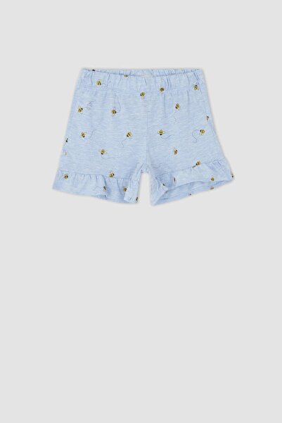 DeFacto Kız Çocuk Desenli Kısa Kollu Şort Pijama Takım