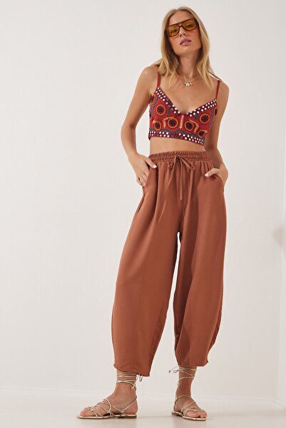 Happiness İstanbul Pants - Brown - Carrot pants