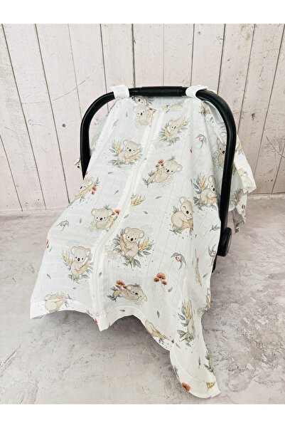 JUNİPERUS Fermuarlı Müslin Bezi Puset Örtüsü Koala