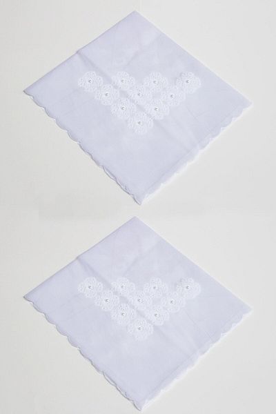Çeyizci Needle Embroidery 2-Piece Satin Bundle - White
