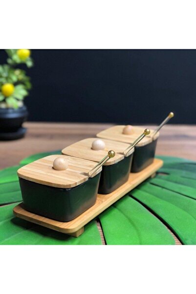 SERENLİ 10 Parça Kahvaltı & Servis Seti Siyah