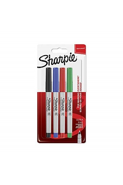 Sharpie Ultra Fine, Super Fine Tip, Mixed 4 Pack