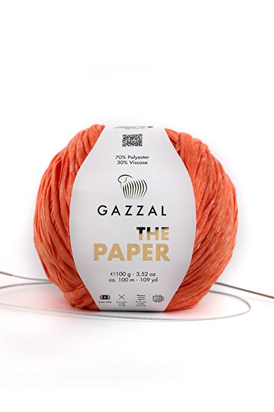 Gazzal The Paper Yumusak Kagıt Ip El Örgü Ipligi, 100 Gr, 100 Mt Taka Yarn (3...