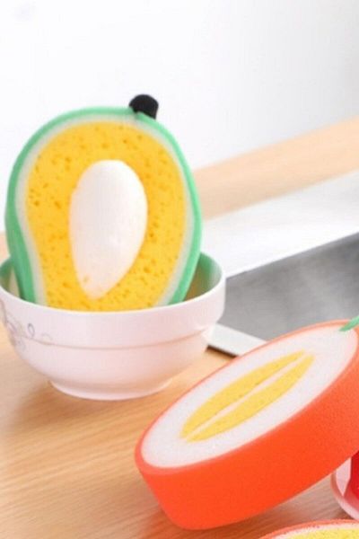 Alaa Ambalaj 1 Piece Cute Fruit Shaped Dishwashing Sponge