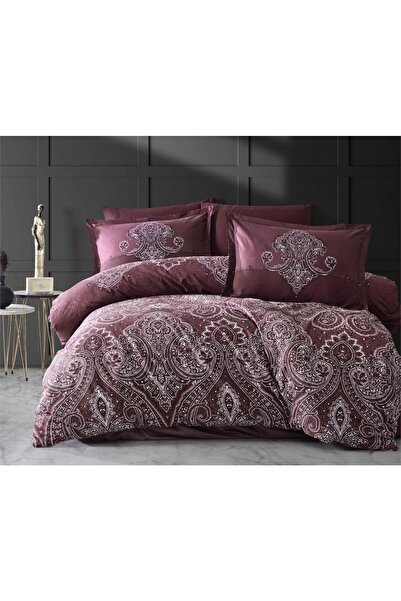 Clasy Ranforce Çift Kişilik Nevresim Takımı Pulse V2 Gül Kurusu