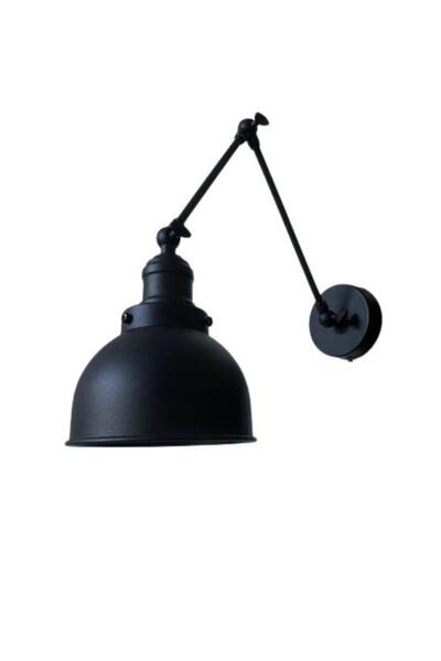 Dylight Retro Metal Decorative Acrobatic Rustic Black Articulated Wall Sconce