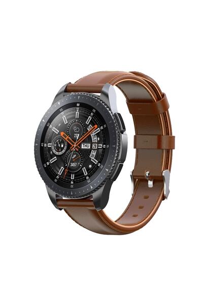 BİPOWER E2m Samsung Watch 46mm (22MM) Krd-10 Deri Kahveren