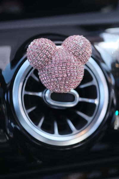 TASARIM ARABAM ATİKE ELİF AKIN Panda Koku Pembe Taş & Bagetsiz Oto Klima Pete...