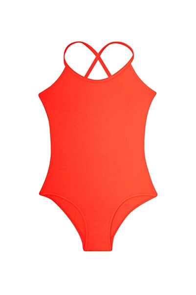 SLIPSTOP Çok Renkli Kadın Mayo Sm22110246 Neon Orange Junior Swims