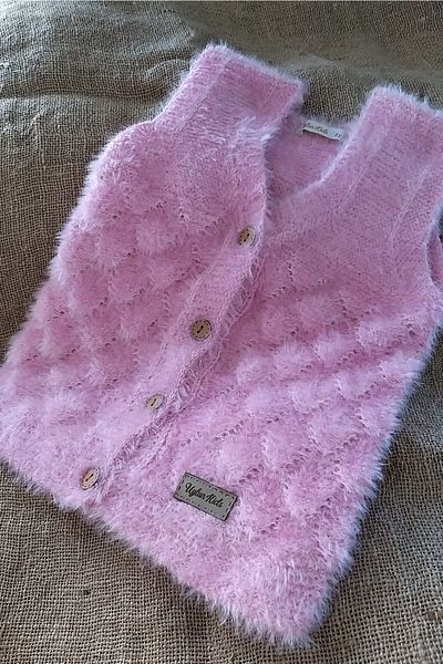 Çt Çeyizci Tekstil Children's Vest Feather Vest Baby Girl Vest
