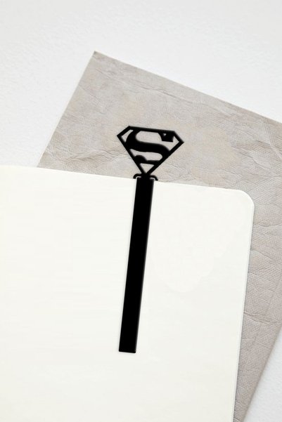 Hobi Demir Sanat Superman Themed Metal Bookmark
