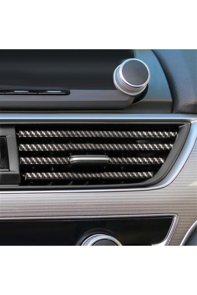 ŞüsCarOto Aksesuar Car Interior Air Conditioner Vent Grille Decorative Strip Trim Set Carbon