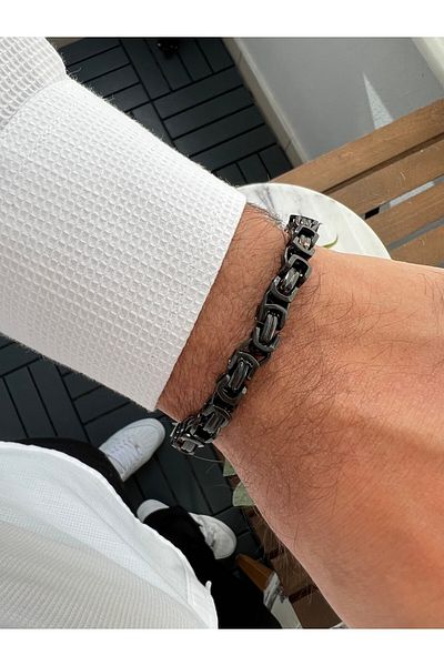 Jack Ferrero Men's Steel Color-Free Invoice Bracelet