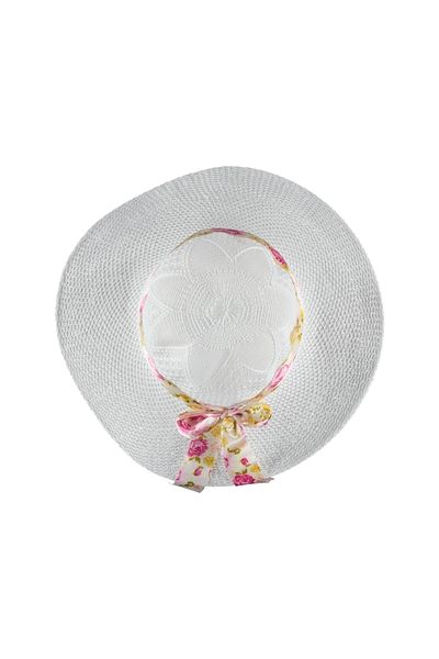 Kardelen Butik Denizli Panama Women's Beach Hat (Mercerized) (White)