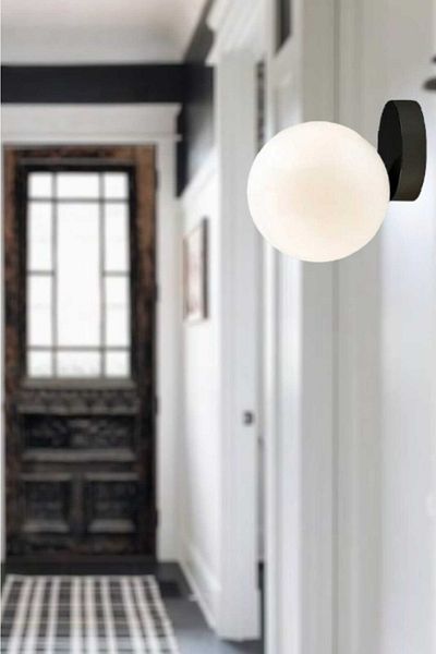 BSA LIGHTING Aldo Single Black Sconce