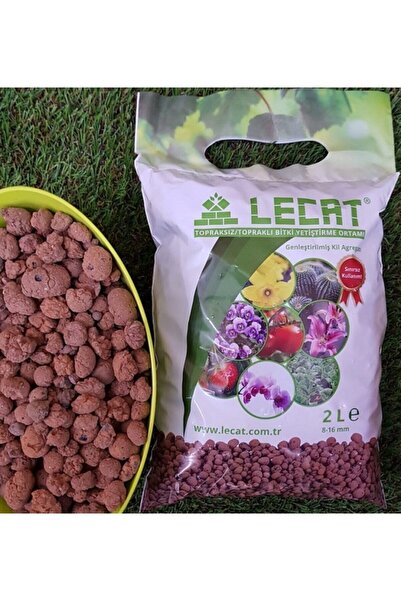 lecat Kil Bilyesi 2 Lt 8-16 Mm Hidroponik Toprak Lecat Kil Bilyesi Hidroton H...