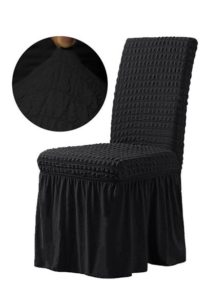 Arzuyum Bürümcük Skirted Chair Cover Single Chair Cover Natural 1 Piece.