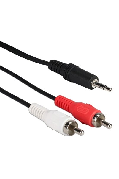 Powermaster PM-426 RCA Stereo Erkek 1.5 Metre Ses Kablosu 3.5Mm TO 2 Erkek