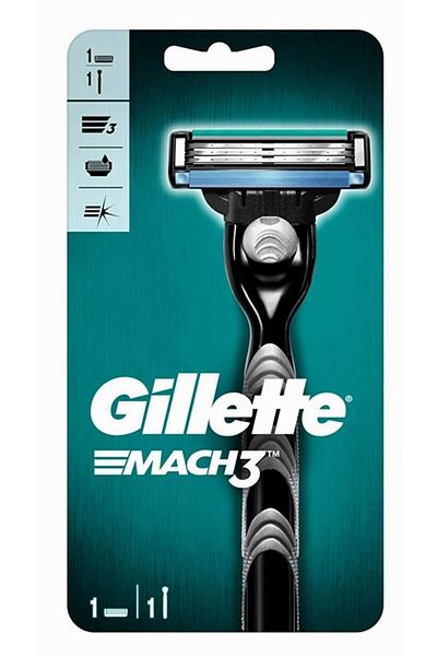 Gillette Mach3 Spare Razor 8 Pieces + Mach3 Shaver 1 Spare