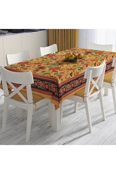 Adawall Orange Daisy Flowers Tablecloth - (Fine Linen, International Washing ...