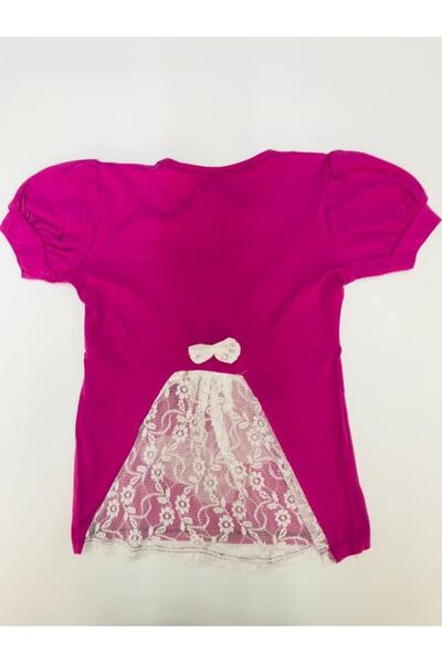 Baby Slon Kids Clup Yazlık Tüllü Taşlı Kelebekli Kız Çocuk Bluz
