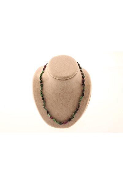 Deniz Doğal Taş Sertifikalı Anyolit Natural Kesim ( Taşlar) Doğaltaş Kolye M037