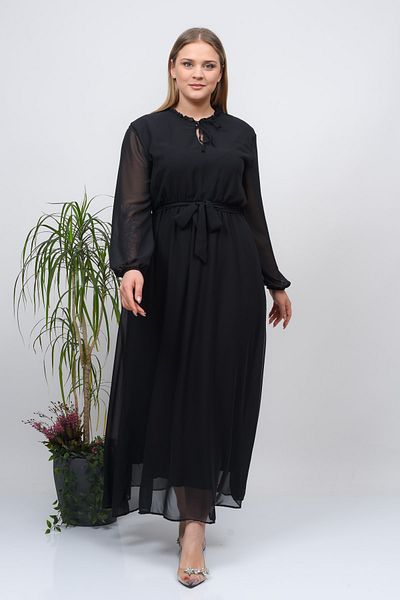 CİXAPLE 0 Collar Plain Chiffon