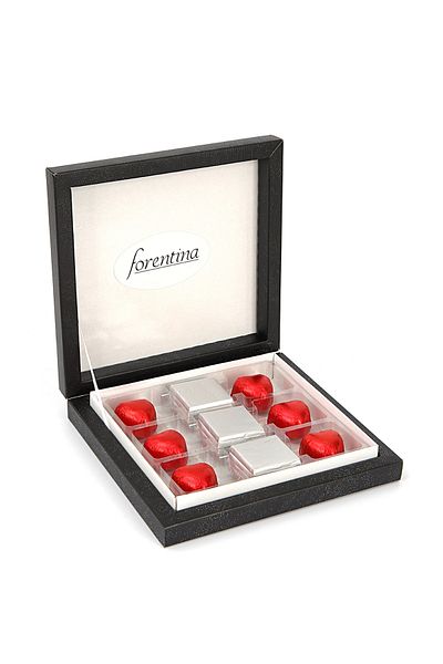 Forentina قلادة وحلق من حجر الزركون - مجموعة هدايا شوكولاتة هدية لمحبي الأم
