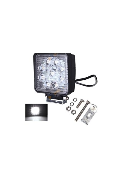 Point Led Kare Off Road Sis Farı Sis Lambası Çalışma Lambası Projektör 9 Ledl...
