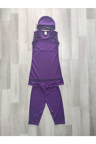 Argisa Kız Çocuk Kolsuz Taytlı Tesettür Mayo