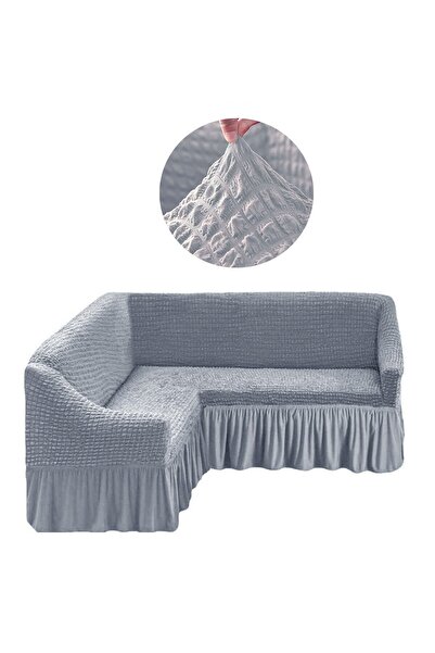 AK LALE Сірий чохол для дивана - L Комплект меблів Brc-kosetakım Диван Диван
