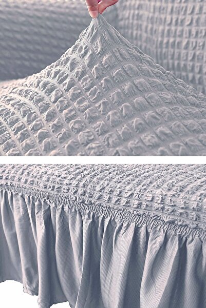 AK LALE Сірий чохол для дивана - L Комплект меблів Brc-kosetakım Диван Диван