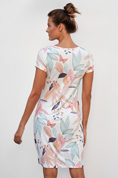 Catherine's Kelebek Desenli Midi Elbise