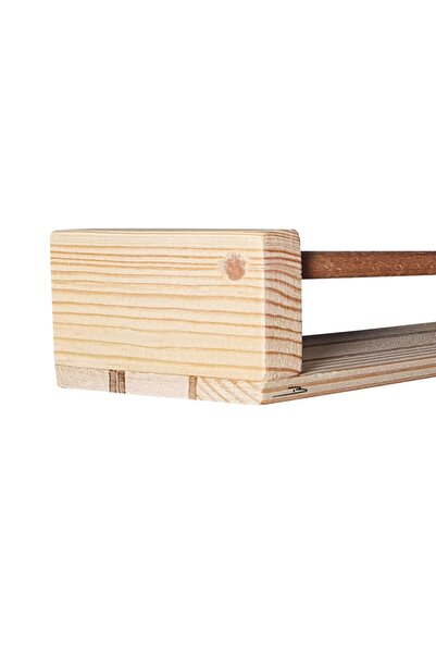 Barış Dizayn Montessori 50cm Dar Duvar Rafı Ahşap Kitaplık Bebek Odası Çocuk Odası Çocuk Kitaplığı (3lü Set)