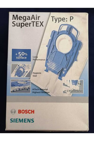 Bosch Siemens Type P Tipi Ergomax Süpürge Toz Torbası Uyumlu