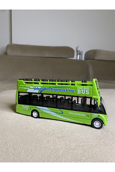 S&E TASARIM Turist Otobüsü Metal Yeşil Otobüs Model Araçlar Koleksiyon Otobüs