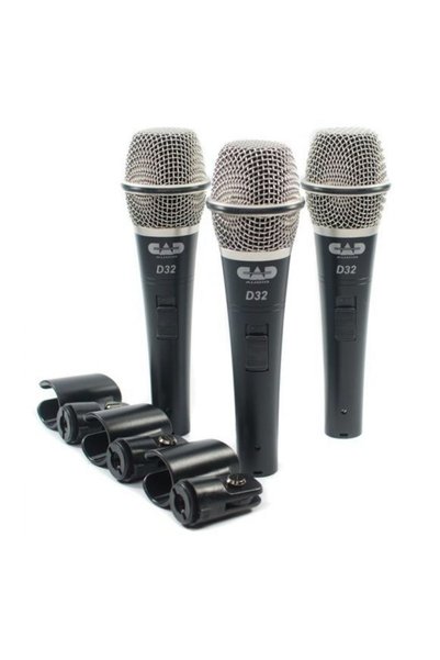 CAD AUDIO D32x3 Supercardioid 3'lü Dinamik Vokal Mikrofon Seti