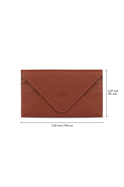 OttoAngelino Otto Angelino Genuine Leather Ultra Thin Rfid Magnetic Protected Letter Wallet - Tan
