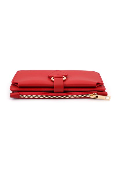 Womancraft Women's Wallet Soft Leather Buckle Wallet