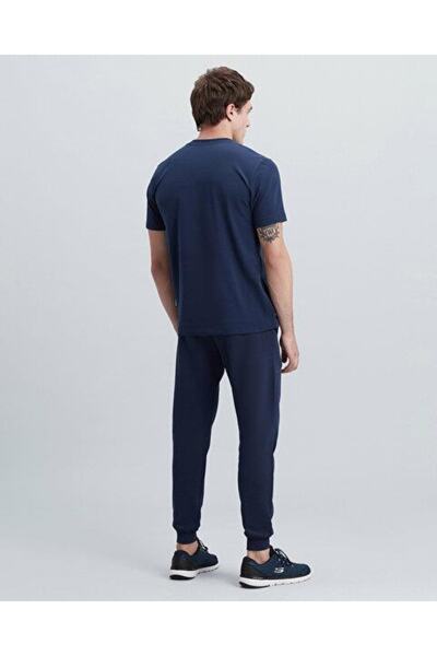 SKECHERS Ανδρικό μπλουζάκι με λαιμόκοψη M New Basics σε μπλε ναυτικό χρώμα