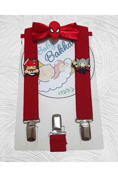 Baby Bakkal Ayarlanabilen Figürlü Askı Ve Papyon Seti (1-10) Yaş
