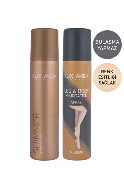 Alix Avien Bronzlaştırıcı Etkili Bacak & Vücut Fondöteni Medium Ve Işıltılı V...