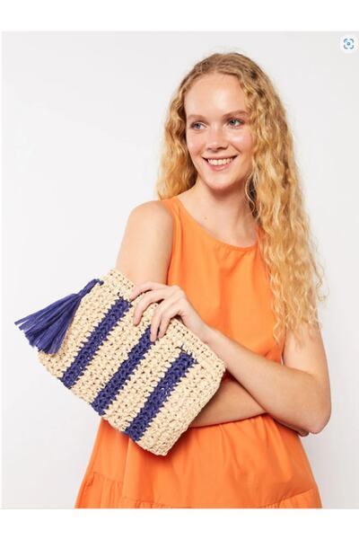 LC Waikiki Жіноча сумочка з плетеним пухнастим декором