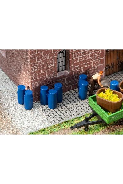 Faller 1:87 Ho 9 Pieces Plastic Barrel Miniature Model -180970