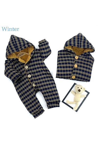 Murat Baby Plaid Buttoned Welsoft Jumpsuit