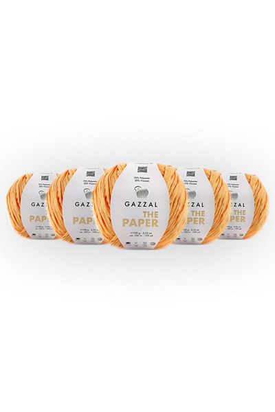 Gazzal Συσκευασία με 5 μαλακά χαρτί - 100 gr κλωστή πλεξίματος χειρός, 100 Mt Taka Yarn (3961)